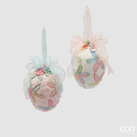edg enzo de gasperi edg enzo de gasperi decoro uovo pasqua con fiocco da appendere ass h 20 cm d 15 cm multicolor 1 pz ean 8059824625762