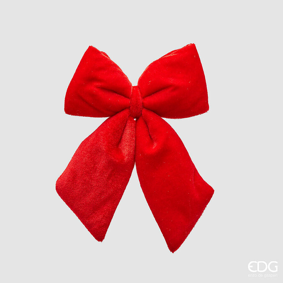 edg enzo de gasperi edg enzo de gasperi fiocco natale velluto h 20 cm l 15 cm red ean 8059824603135