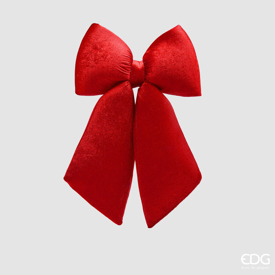 edg enzo de gasperi edg enzo de gasperi fiocco natale velluto h 38 cm l 27 cm red ean 8059824577795