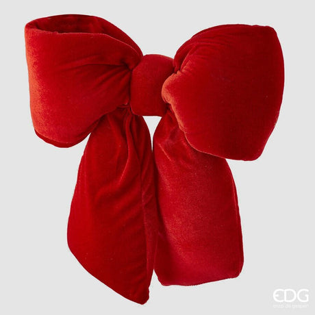 edg enzo de gasperi edg enzo de gasperi fiocco natale velluto h 43 cm l 40 cm red ean 8059824577733