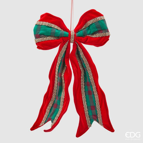 edg enzo de gasperi edg enzo de gasperi fiocco noel 45 x 26 x 3 cm natale verde rosso ean 8059824303516