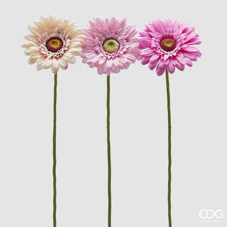 edg enzo de gasperi edg enzo de gasperi gerbera ramo ass h 60 cm d 12 cm pianta artificiale rosa crem 1 pz ean 8059824457028