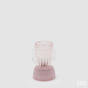 EDG Enzo De Gasperi Tischleuchte Biforma mit Streifen LED H 13 cm D 9 cm IP20 Rosa