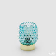 EDG Enzo De Gasperi Tischleuchte Bubbles Rund LED H 11 cm D 8,5 cm IP20 Geschenkbox Blau