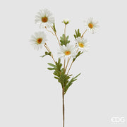 EDG Enzo De Gasperi Daisy Branch x5 mit Knospe H 77 cm Künstliche Pflanze Weiß