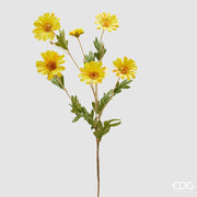 EDG Enzo De Gasperi Margherite Zweig x5 mit Knospe H 77 cm Künstliche Pflanze Gelb