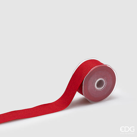 edg enzo de gasperi edg enzo de gasperi nastro basic natalizio h 38 cm l 10 mt rosso ean 8059824372260