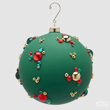 edg enzo de gasperi edg enzo de gasperi palla di natale con bolle 15 cm verde addobbo per albero di natale ean 8059824677105