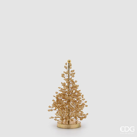 edg enzo de gasperi edg enzo de gasperi pino natalizio con perline h30 16 cm oro decorazione di natale ean 8059824726407
