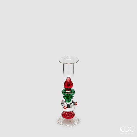 edg enzo de gasperi edg enzo de gasperi portacandela strati di natale h 155 cm d 5 cm green red ean 8059824572110