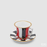 edg enzo de gasperi edg enzo de gasperi portacandela tazza natale h 75 cm d 12 cm white black ean 8059824560681