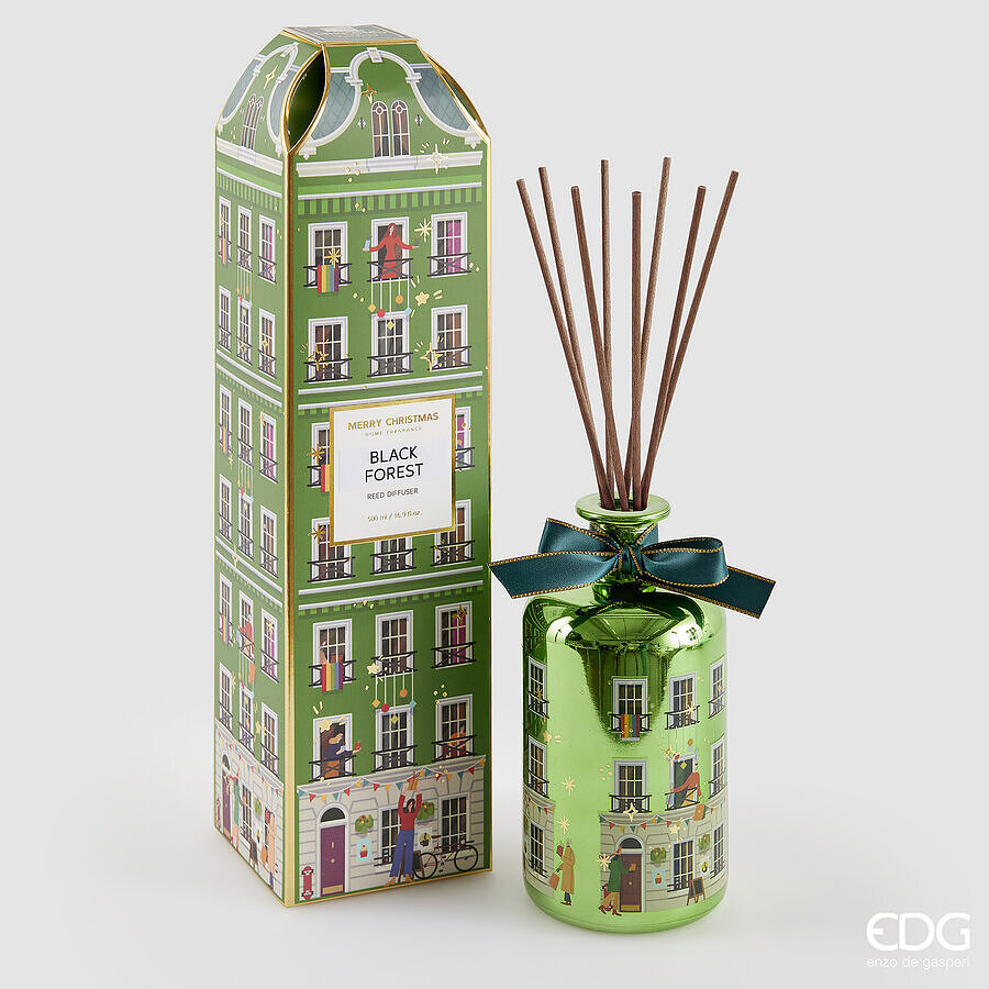 edg enzo de gasperi edg enzo de gasperi profumatore bottiglia di natale rue de rivoli 500 ml h 35 cm black forest vert ean 8059824556516