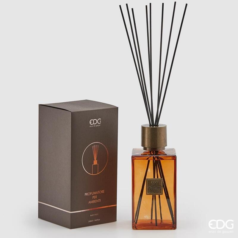 edg enzo de gasperi edg enzo de gasperi profumatore bottiglia quadrata 2 200 ml h 27 cm black forest scatola regalo ean 8056372548192