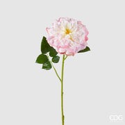 EDG Enzo De Gasperi Rosa Jumbo Ramo mit Blättern H 80 cm Ø 18 cm Künstliche Pflanze Farbe Creme Rosa
