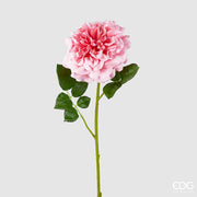 EDG Enzo De Gasperi Rosa Jumbo Ast mit Blättern H 80 cm Ø 18 cm Kunstpflanze Farbe Rosa