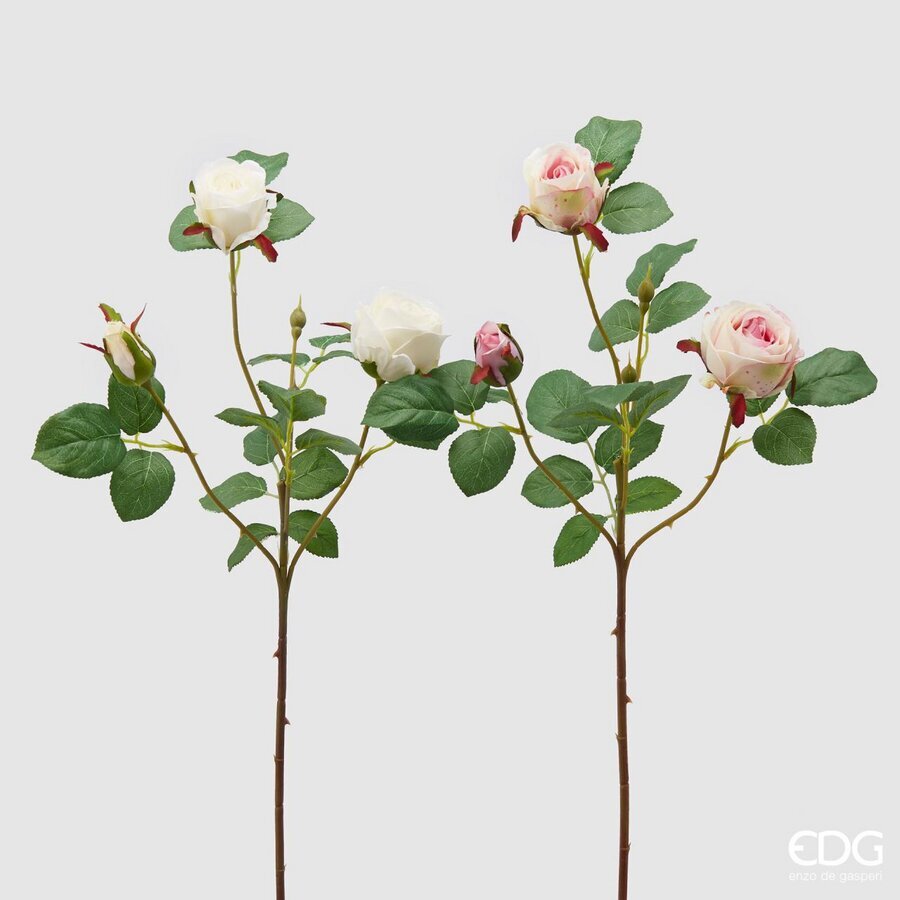 edg enzo de gasperi edg enzo de gasperi rosa olga olis ramo ass h 62 cm pianta artificiale bianco rosa 1 pz ean 8059824233349