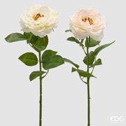 EDG Enzo De Gasperi Rosa Ramo mit Blättern Ass. H 58 Cm Künstliche Pflanze Weiß Rosa 1 Stk