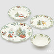 edg enzo de gasperi edg enzo de gasperi servizio piatti pino innevato di natale 24 pz ceramica verde mix piano fondo dessert e ciotole ean 8059824668097