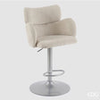 edg enzo de gasperi edg enzo de gasperi sgabello moka in tessuto avorio h 1185 x l605 x p 58 cm