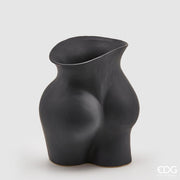EDG Enzo De Gasperi Chakra Booty Vase H 26 Cm 22 x 16 Cm Keramik Schwarz