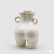 EDG Enzo De Gasperi Vase Chakra Booty H 27 Cm 20 x 16,5 Cm Keramik Weiß