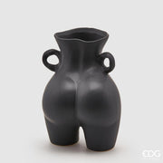 EDG Enzo De Gasperi Vase Chakra Booty H 27 Cm 20 x 16,5 Cm Keramik Schwarz