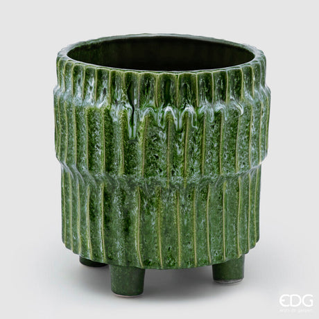 edg enzo de gasperi edg enzo de gasperi vaso chakra h 29 cm d 27 cm ceramica waterproof verde ean 8059824245021