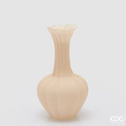 EDG Enzo De Gasperi Sinuose Flow Vase H 31 cm D 17 cm Wasserdichte Elfenbein Glas