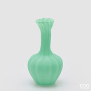 EDG Enzo De Gasperi Vase Flow Sinuoso H 31 cm D 17 cm Waterproof Satiniertes Glas Grün