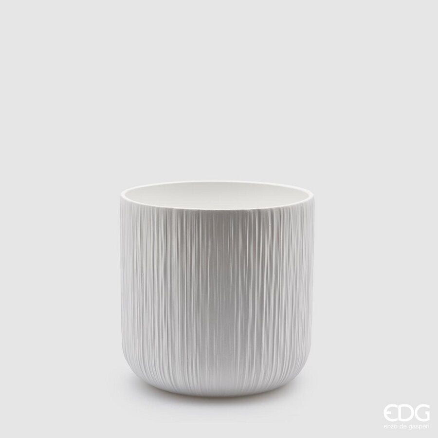 edg enzo de gasperi edg enzo de gasperi vaso gen h 145 cm d 15 cm ceramica waterproof colore bianco ean 8059824284723