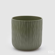 EDG Enzo De Gasperi Vase Gen Salbei Keramik Relief 20 cm