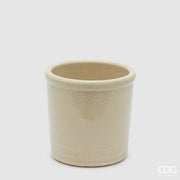 EDG Enzo De Gasperi Vaso Glaze Cilindro Elfenbein Keramik 18 cm