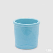 EDG Enzo De Gasperi Vase Glaze Zylinder Himmelblau Keramik 18 cm