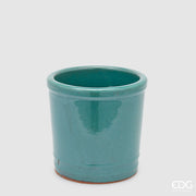EDG Enzo De Gasperi Vase Glaze Zylinder Salbei Keramik 18 cm