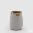edg enzo de gasperi edg enzo de gasperi vaso in terracotta con corde h 21 cm d 16 cm grigio vaso decorativo naturale design moderno ean 8059824127563