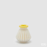 EDG Enzo De Gasperi Vase mit Rand H 13 cm D 12 cm Wasserdicht Glas Gelb