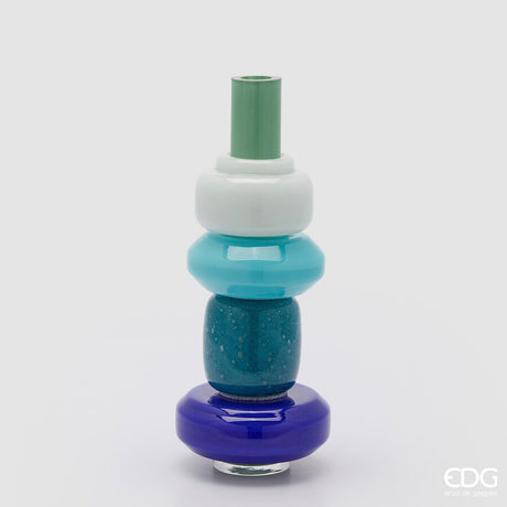 edg enzo de gasperi edg enzo de gasperi vaso strati h 40 cm d 16 cm waterproof vetro mix verde ean 8059824632524