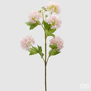 EDG Enzo De Gasperi Viburno Zweig x5 mit Blättern Künstliche Pflanze H 80 cm D 10 cm Rosa