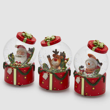 edg enzo de gasperi edg enzo de gasperisfera acqua babbo natale renna uomoneve gift ass carillon h 155 cm d 10 cm green red 1 pz ean 8059824572899