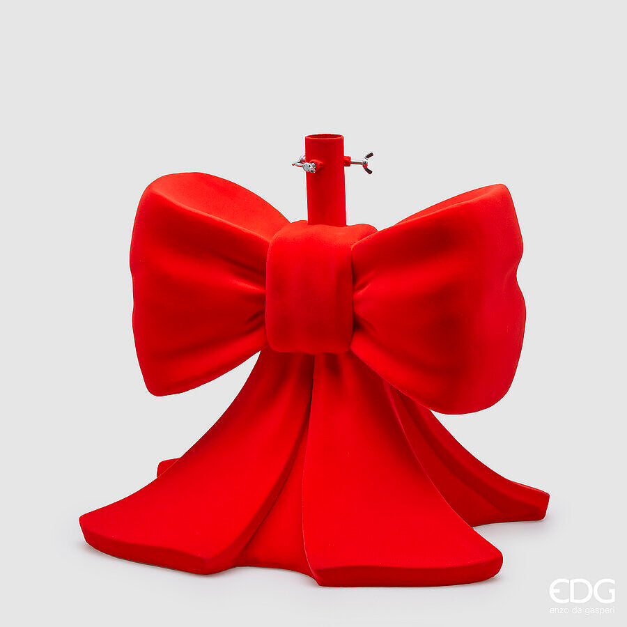 edg enzo de gasperi edg_enzo de gasperi base per albero natale pino fiocco velluto h 45 cm l 43 cm l 43 cm rosso ean 8059824416674