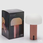 EDG Enzo De Gasperi Lampada Kiran Pilz-Tischleuchte USB H 22 cm D 15 cm Kupfer