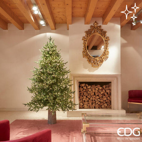edg enzo de gasperi pino luxury h 180 cm d 136 cm con 3 000 led verde ean 8056372916663