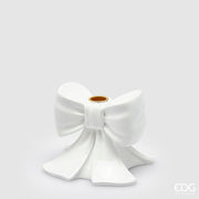 EDG Enzo De Gasperi Portacandela Fiocco H 11 Cm L 13 Cm L 13 Cm Bianco