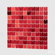EDG Enzo De Gasperi Weihnachtsvorhang Glitter Quadrat 30 x 30 cm Rot