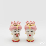 EDG Enzo De Gasperi Vaso Testa Sicily H 13 Cm Er oder Sie 1 Stk Rosa