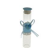 ETM Bonbonniere Fläschchen Reagenzglas Rundform H 12,5 Cm Hellblau 12 Stk