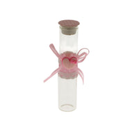 ETM Bomboniera Fläschchen Röhrchen Glas Rund H 12,5 cm Rosa 12 Stk