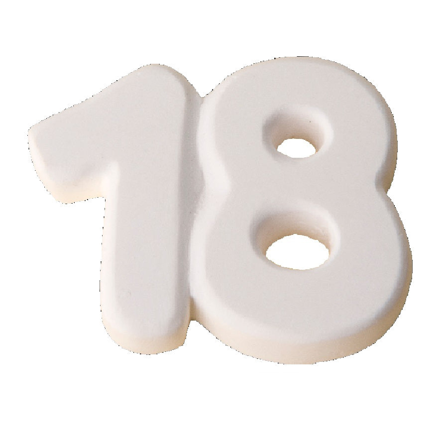 etm etm gesso 18 anni bomboniera applicazione 35 cm bianco 12 pz ean 8053853834638