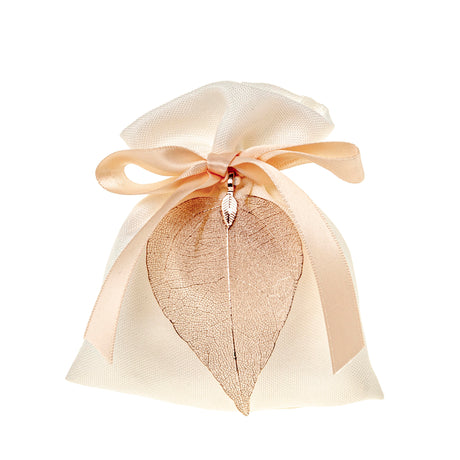 etm etm sacchetto foglia bag portaconfetti 10 x 12 cm bomboniera pesca 12 pz ean 8059793660023