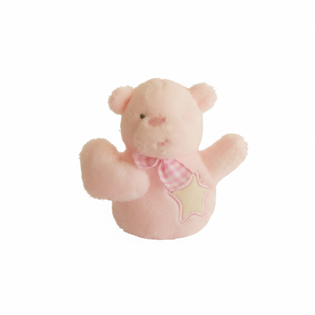 Peluche orso rosa Etm Etstar 12 cm: morbido, elegante, perfetto per bomboniere nascita e battesimo. ean 8053853835215